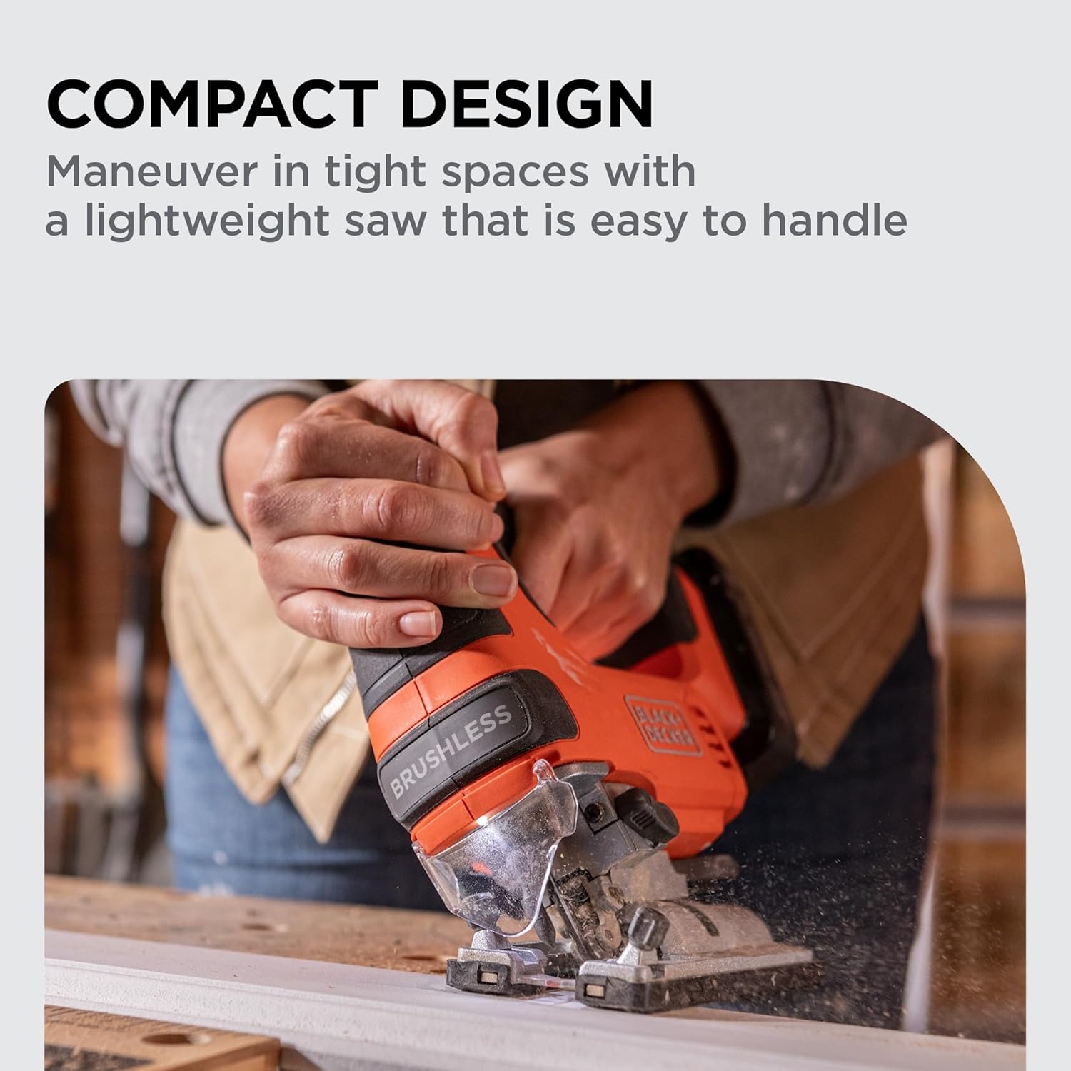 imageBLACKDECKER 20V MAX Brushless Cordless JigSaw Kit with 25Ah Battery and Charger 24T Steel Blade 6T Wood Blade Up to 82 Ft per Charge 1 In Stroke Variable Speed LED PowerConnect BLJS78E1Tool Battery Kit