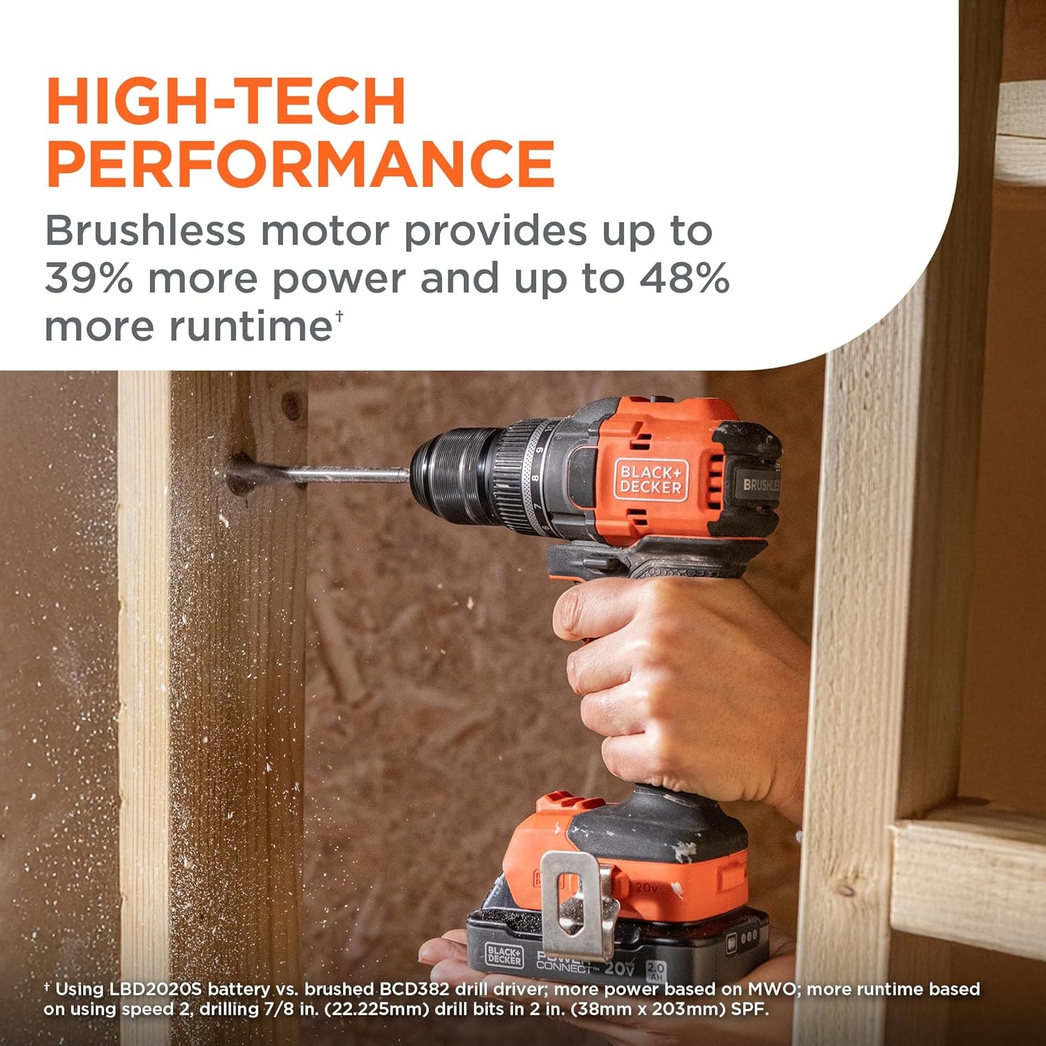 imageBLACKDECKER 20V MAX Cordless Brushless in Drill Driver 30 Pc Drill Bit Set and Screwdriver Bit Set 2Ah Battery and Charger Included PowerConnect Electric Drill Cordless BLD782PK30D1