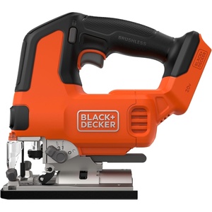 BLACK+DECKER 20V MAX Brushless Cordless JigSaw Kit with 2.5Ah Battery and Charger, 24T Steel Blade, 6T Wood Blade, Up to 82 Ft per Charge, 1 In. Stroke, Variable Speed, LED, PowerConnect (BLJS78E1)(Tool Only)