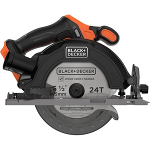 BLACK+DECKER Circular Saw 20V MAX, 6-1/2 in. Brushless Circular Saw Cordless Kit with 2.5Ah Battery and Charger, 24T Blade for Wood, Up to 165 Cuts Per Charge, LED Light, PowerConnect (BLCS78E1)(Tool Only)