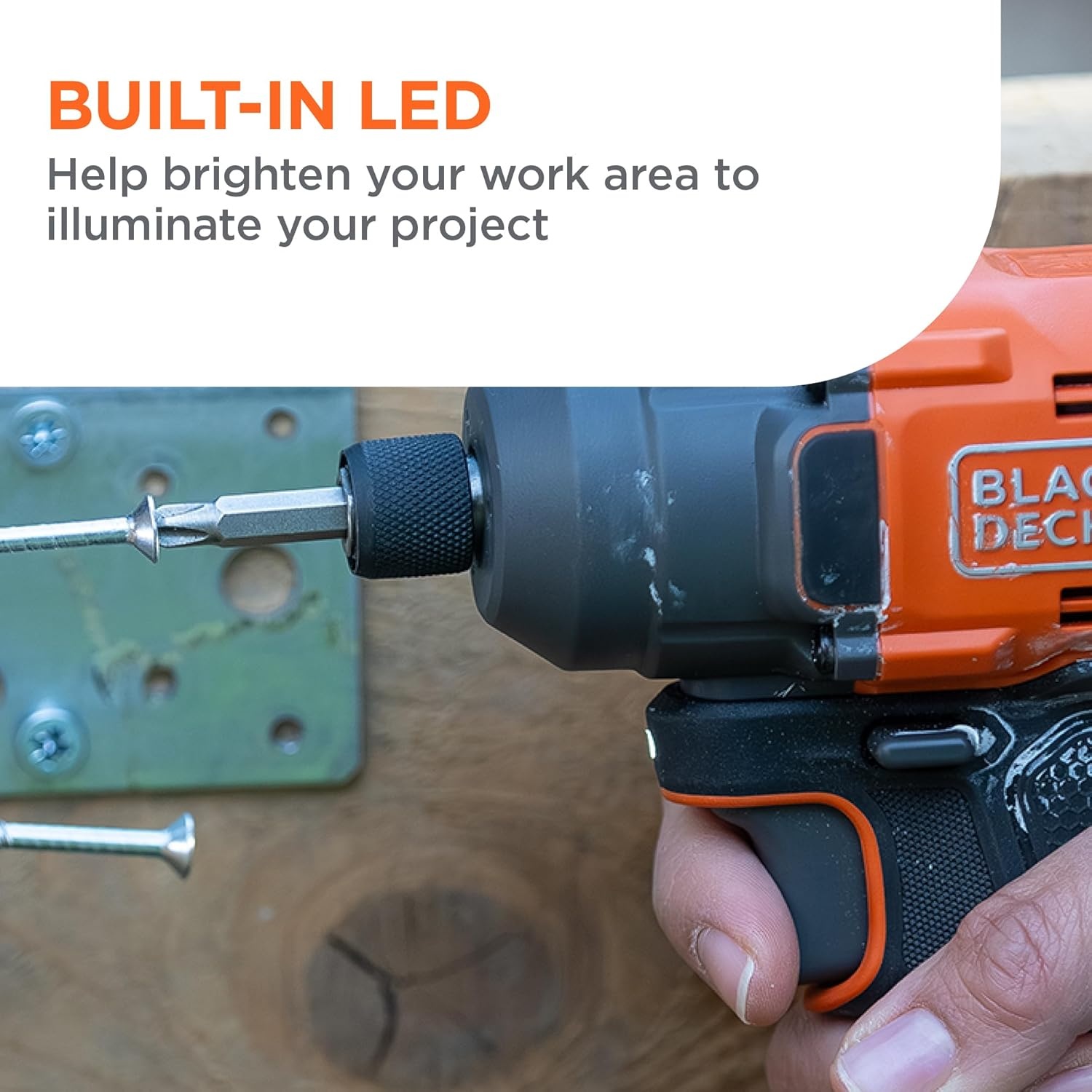 imageBLACKDECKER 20V MAX POWERCONNECT Brushless Cordless in Hex Impact Driver Set with 2Ah Battery and Charger 7 Pc Impact Driver Bit Set 2000 InLbs Torque 3200 RPM LED Light Ergonomic BLIM78D1