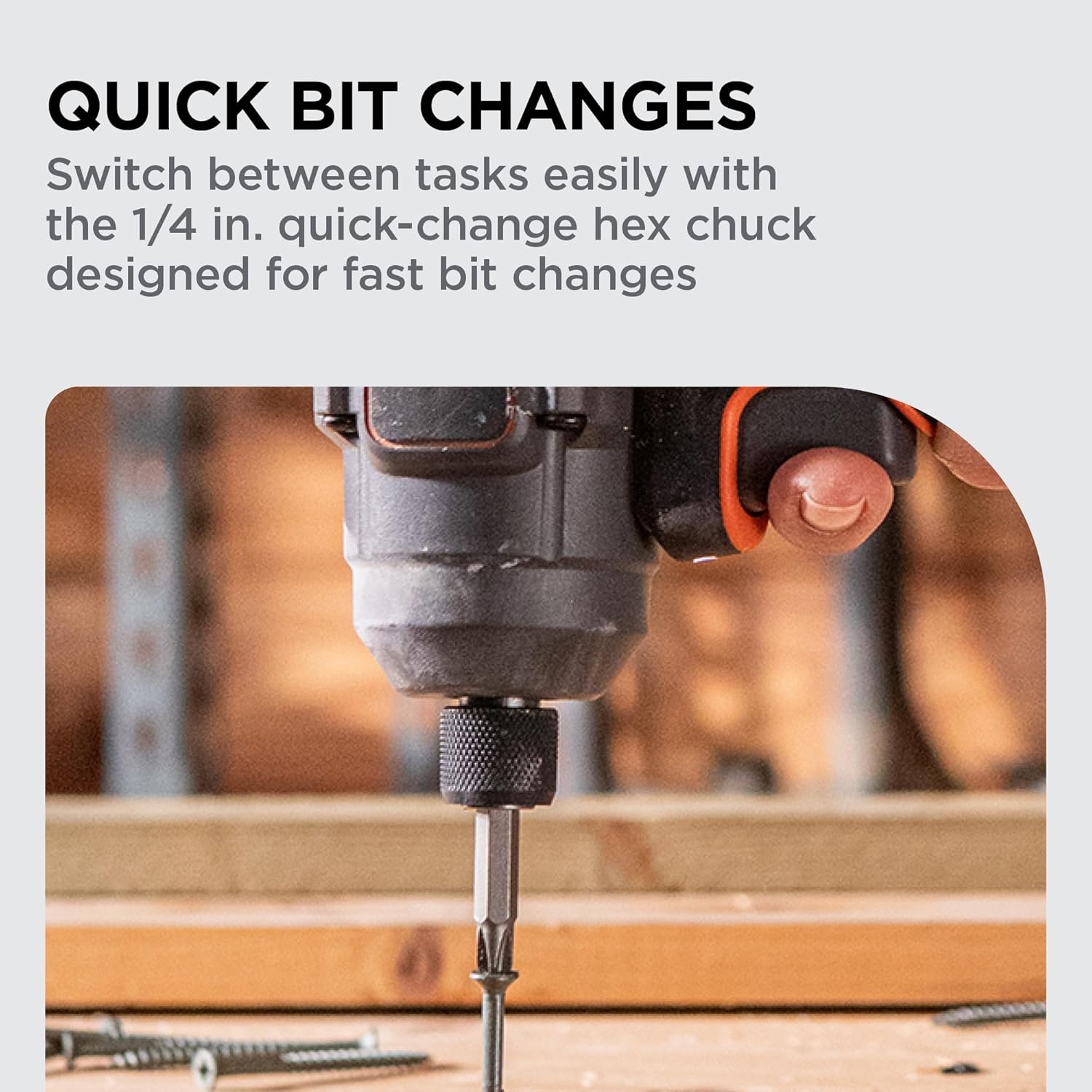 imageBLACKDECKER 20V MAX POWERCONNECT Brushless Cordless in Hex Impact Driver Set with 2Ah Battery and Charger 7 Pc Impact Driver Bit Set 2000 InLbs Torque 3200 RPM LED Light Ergonomic BLIM78D1