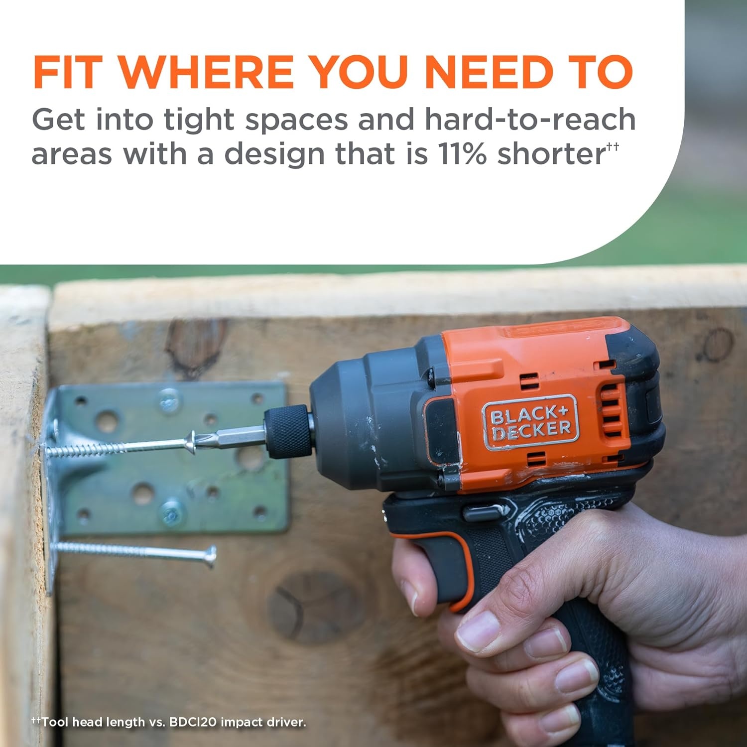 imageBLACKDECKER 20V MAX POWERCONNECT Brushless Cordless in Hex Impact Driver Set with 2Ah Battery and Charger 7 Pc Impact Driver Bit Set 2000 InLbs Torque 3200 RPM LED Light Ergonomic BLIM78D1