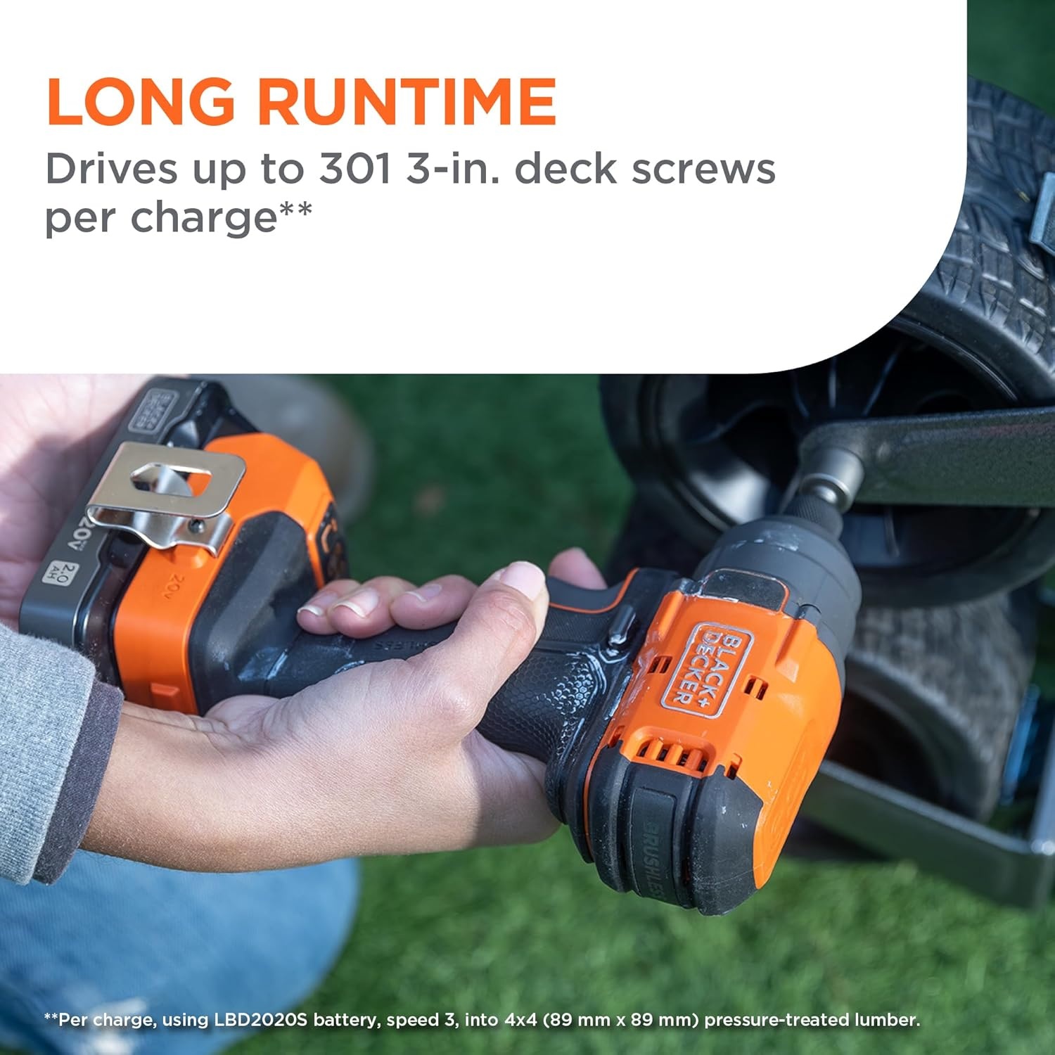 imageBLACKDECKER 20V MAX POWERCONNECT Brushless Cordless in Hex Impact Driver Set with 2Ah Battery and Charger 7 Pc Impact Driver Bit Set 2000 InLbs Torque 3200 RPM LED Light Ergonomic BLIM78D1