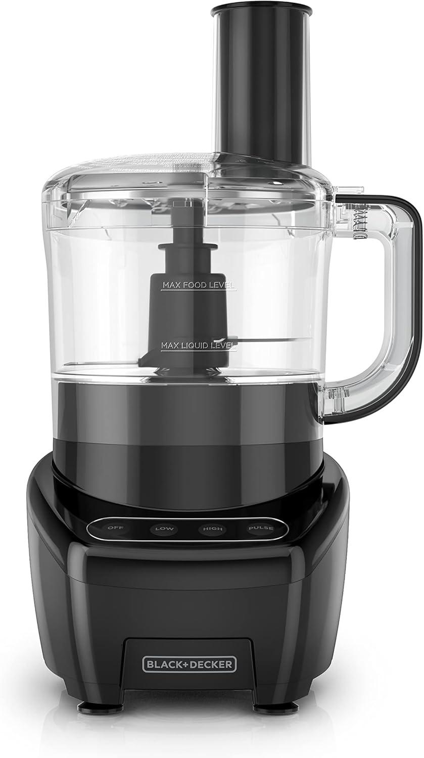 imageBLACKDECKER 3in1 Easy Assembly 8Cup Food Processor Stainless Steel SBlade EasyClean Touchpad Controls BlackLarge