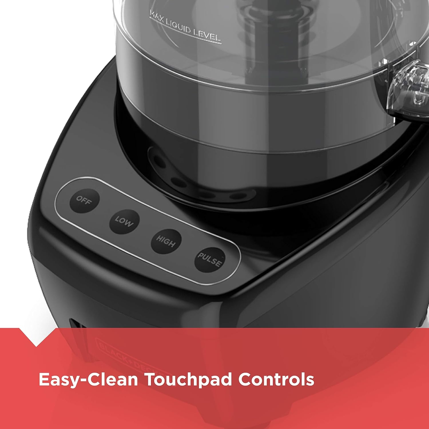 imageBLACKDECKER 3in1 Easy Assembly 8Cup Food Processor Stainless Steel SBlade EasyClean Touchpad Controls BlackLarge Pack of 2