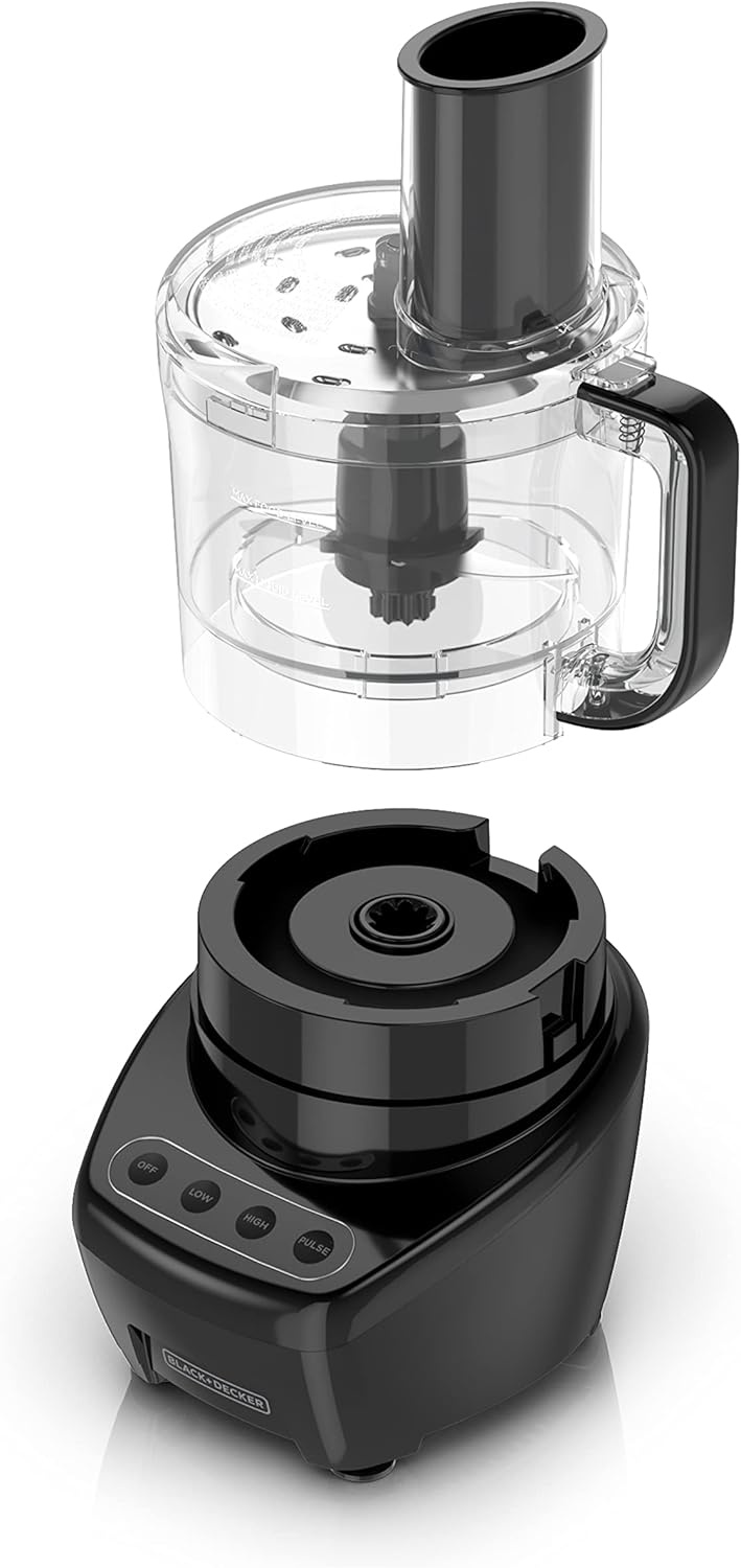 imageBLACKDECKER 3in1 Easy Assembly 8Cup Food Processor Stainless Steel SBlade EasyClean Touchpad Controls BlackLarge Pack of 2