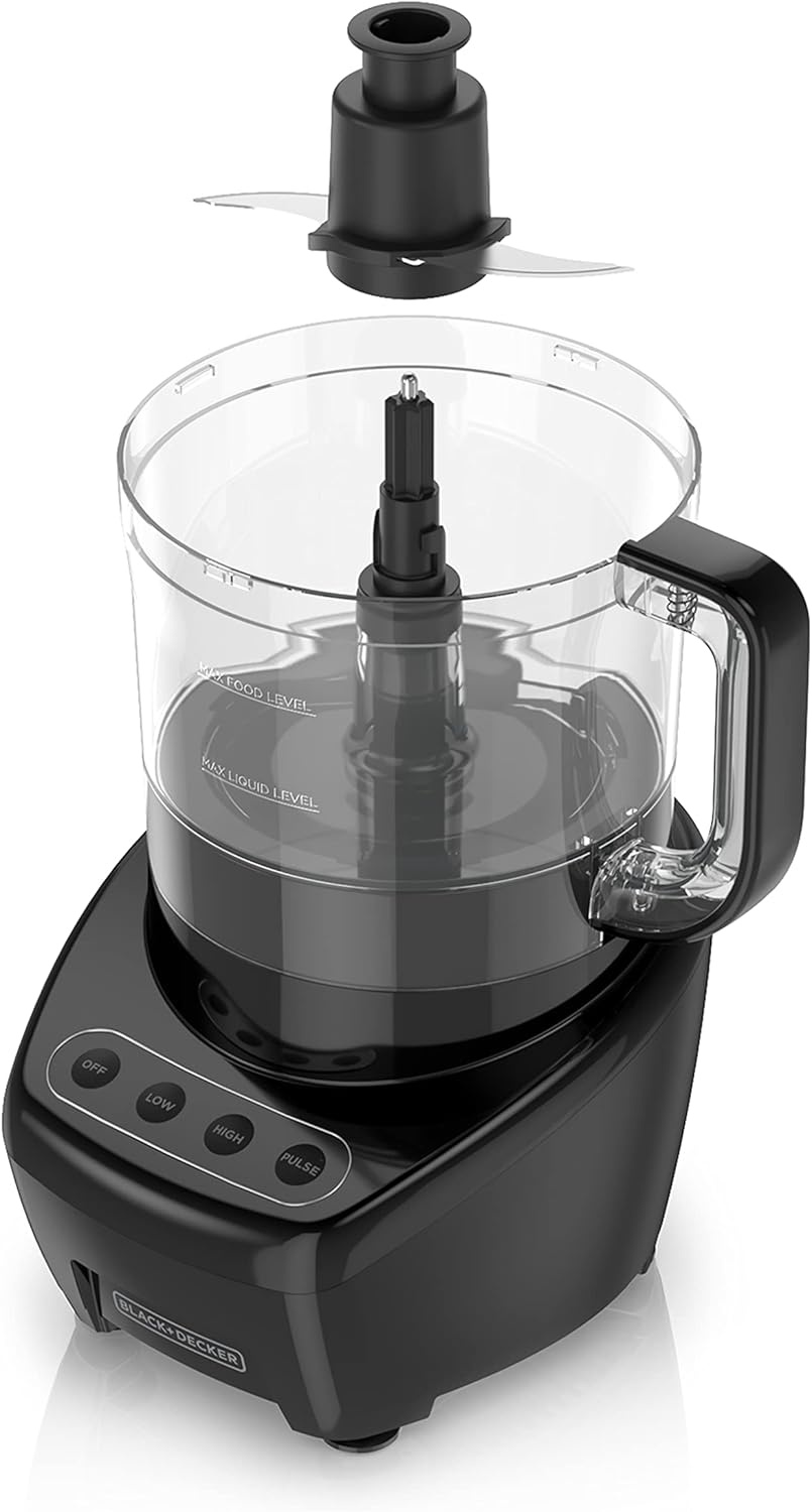 imageBLACKDECKER 3in1 Easy Assembly 8Cup Food Processor Stainless Steel SBlade EasyClean Touchpad Controls BlackLarge Pack of 2