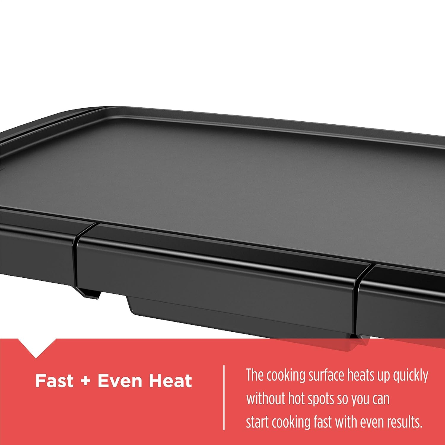 imageBLACKDECKER 8Serving Electric Griddle GD2051B NonStick Cooking Surface Warming Tray Removable Drip Tray Family SizedGriddle