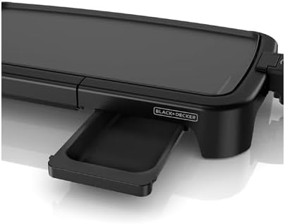 imageBLACKDECKER 8Serving Electric Griddle GD2051B NonStick Cooking Surface Warming Tray Removable Drip Tray Family SizedGriddle with Warming Tray