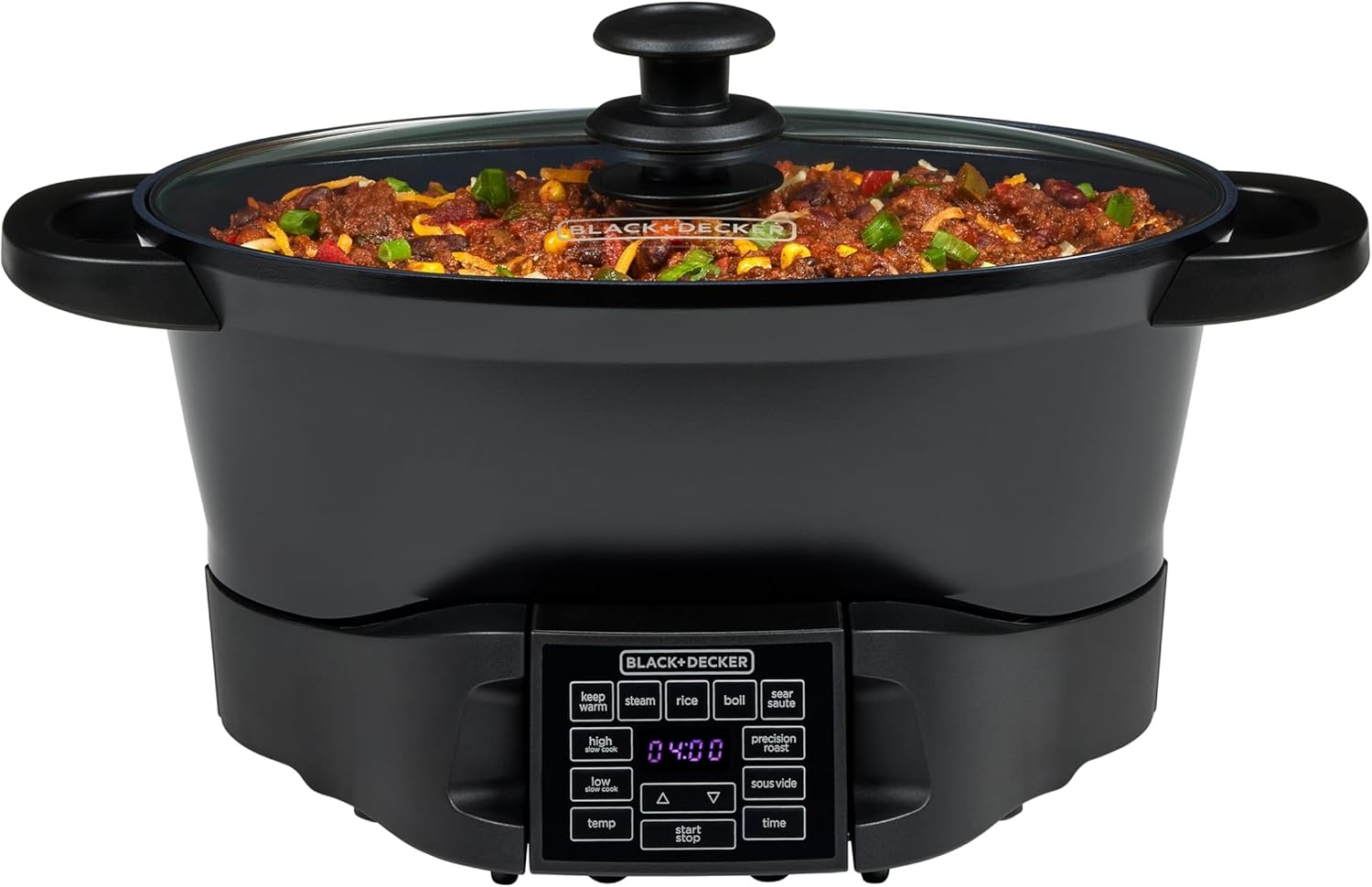 imageBLACKDECKER Digital Multicooker 7QT Family Size 7in1 Functions Neat N Clean Technology Slow Cook SteamBoil Precision Roast SearSaut Rice Sous Vide Keep Warm Ceramic Nonstick