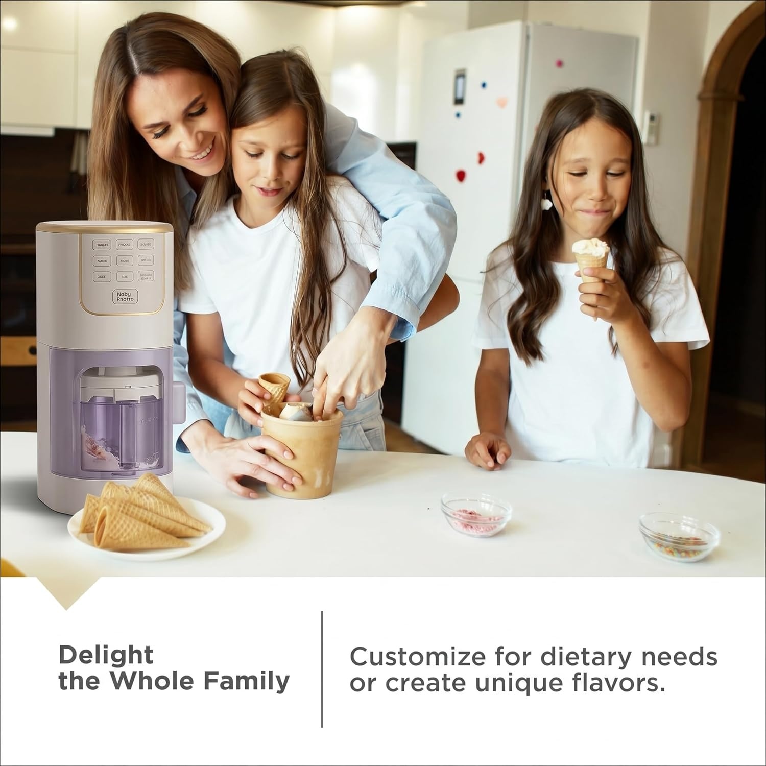 imageBLACKDECKER Ice Cream Maker for Families amp Kids Make Protein Keto amp DairyFree Ice Cream Gelato amp Milkshakes at Home Easy Creamy Pint Machine with MixInsIce Cream Maker