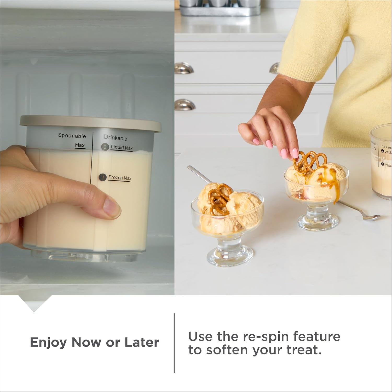 imageBLACKDECKER Ice Cream Maker for Families amp Kids Make Protein Keto amp DairyFree Ice Cream Gelato amp Milkshakes at Home Easy Creamy Pint Machine with MixInsIce Cream Maker