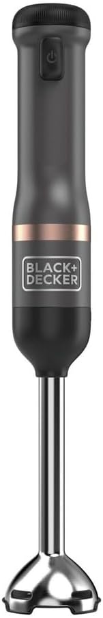 imageBLACKDECKER Kitchen Wand Cordless Immersion Blender 4 in 1 Multi Tool Set Hand Blender with Charging Dock Grey BCKM1014K01Grey