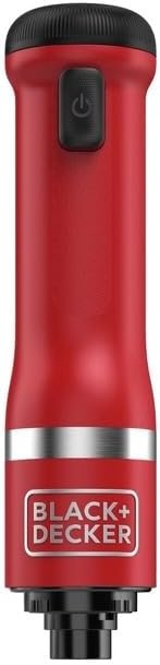 imageBLACKDECKER Kitchen Wand Cordless Immersion Blender 4 in 1 Multi Tool Set Hand Blender with Charging Dock Grey BCKM1014K01Red