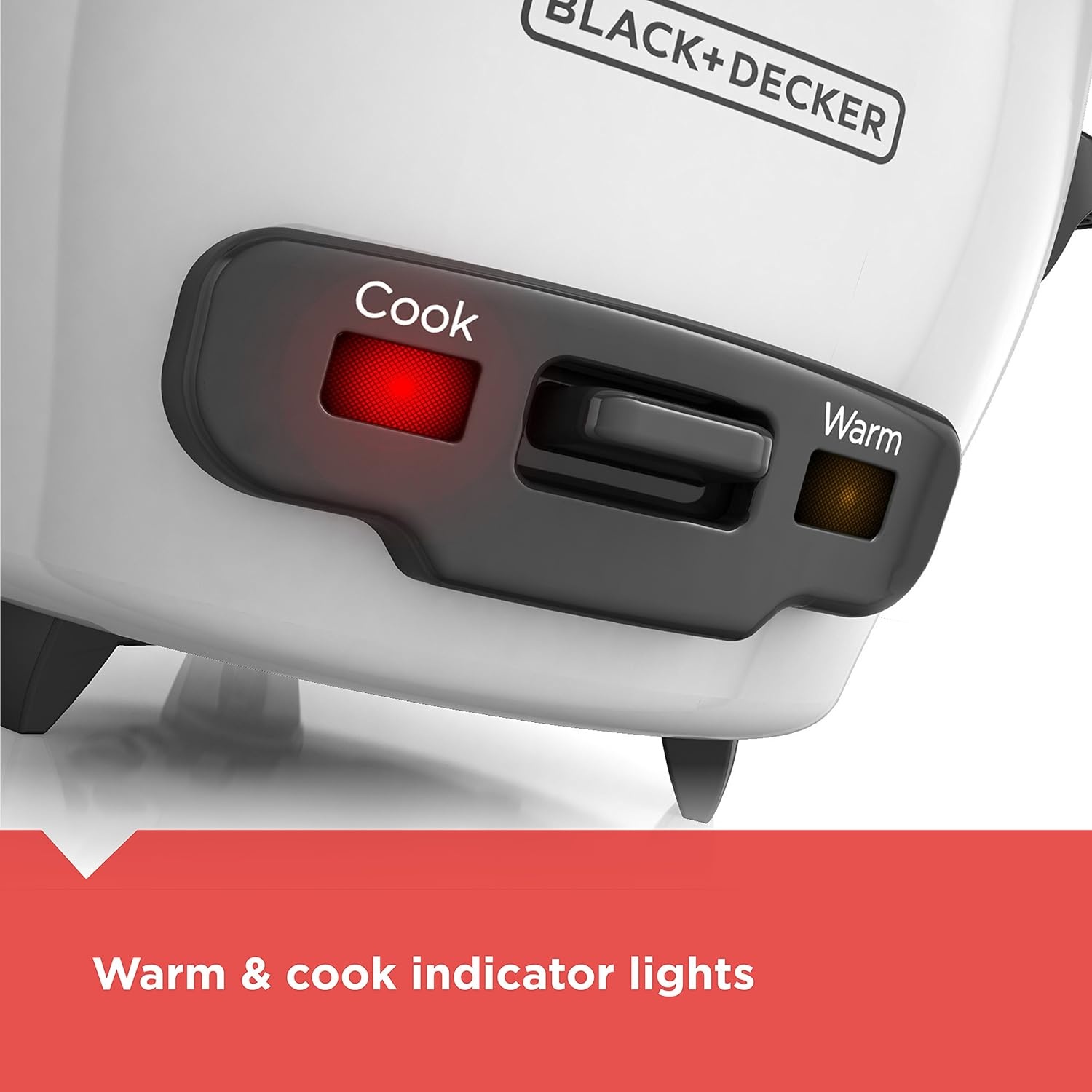 imageBLACKDECKER Rice Cooker 6Cup Cooked with Steaming Basket Removable NonStick Bowl White16cup