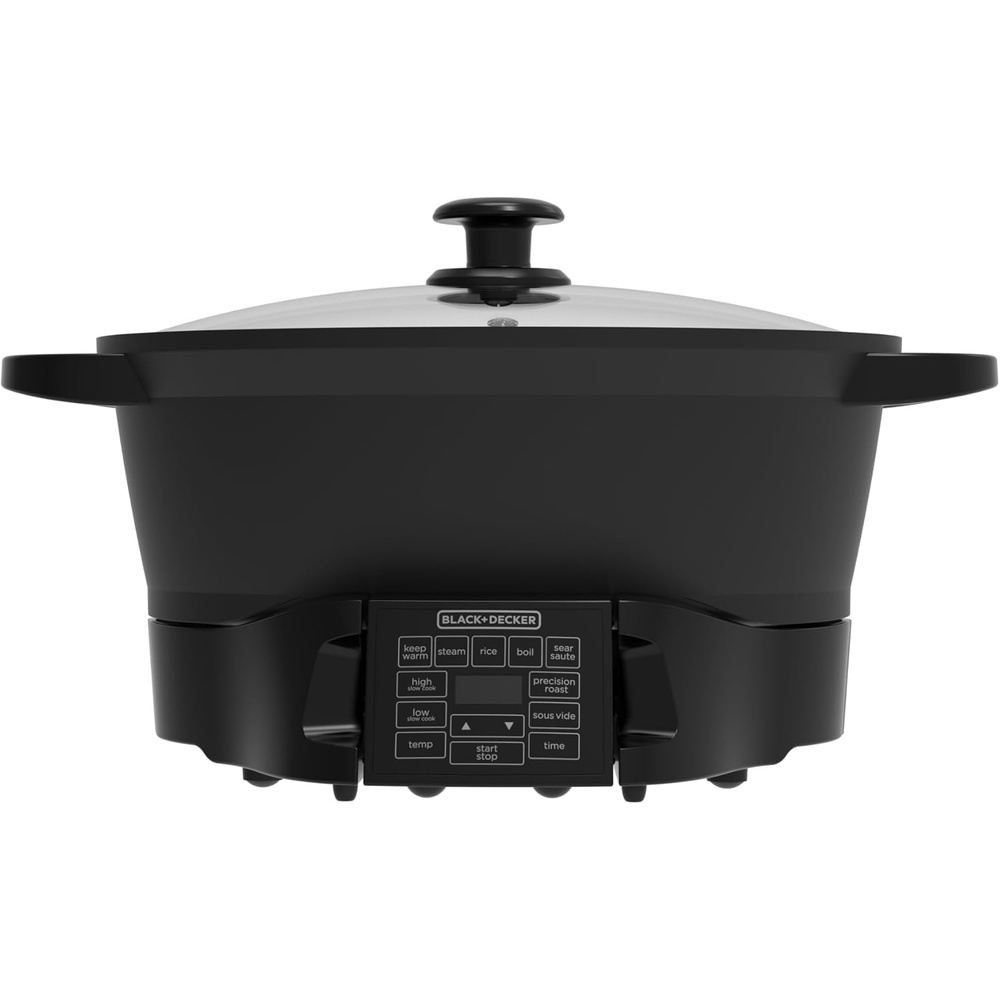 imageBLACKDECKER Digital Multicooker 7QT Family Size 7in1 Functions Neat N Clean Technology Slow Cook SteamBoil Precision Roast SearSaut Rice Sous Vide Keep Warm Ceramic Nonstick