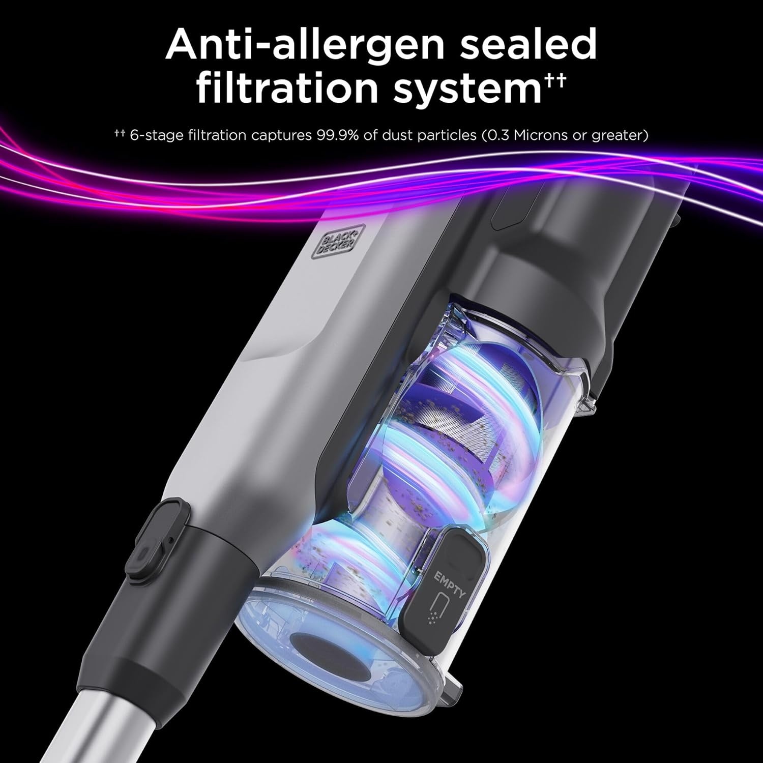imageBLACKDECKER SUMMITSERIES Vacuum for Pet Hair Interchangeable Floorhead Pet Vacuum for Pet Hair LED Floor Lights Bagless Washable Filter Lightweight BHFEA640WP