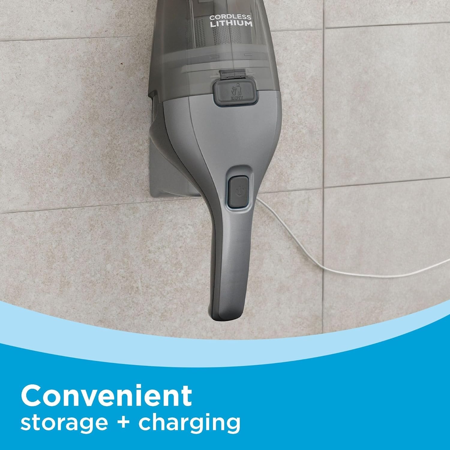 imageBLACKDECKER dustbuster Handheld Vacuum 8V Cordless Hand Vacuum for Quick Cleanup with Crevice Tool and Washable Filter HNVC220BCZ01Gray 8V