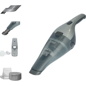 BLACK+DECKER dustbuster Handheld Vacuum, 8V Cordless, Hand Vacuum for Quick Cleanup with Crevice Tool and Washable Filter (HNVC220BCZ01)(Gray 8V)
