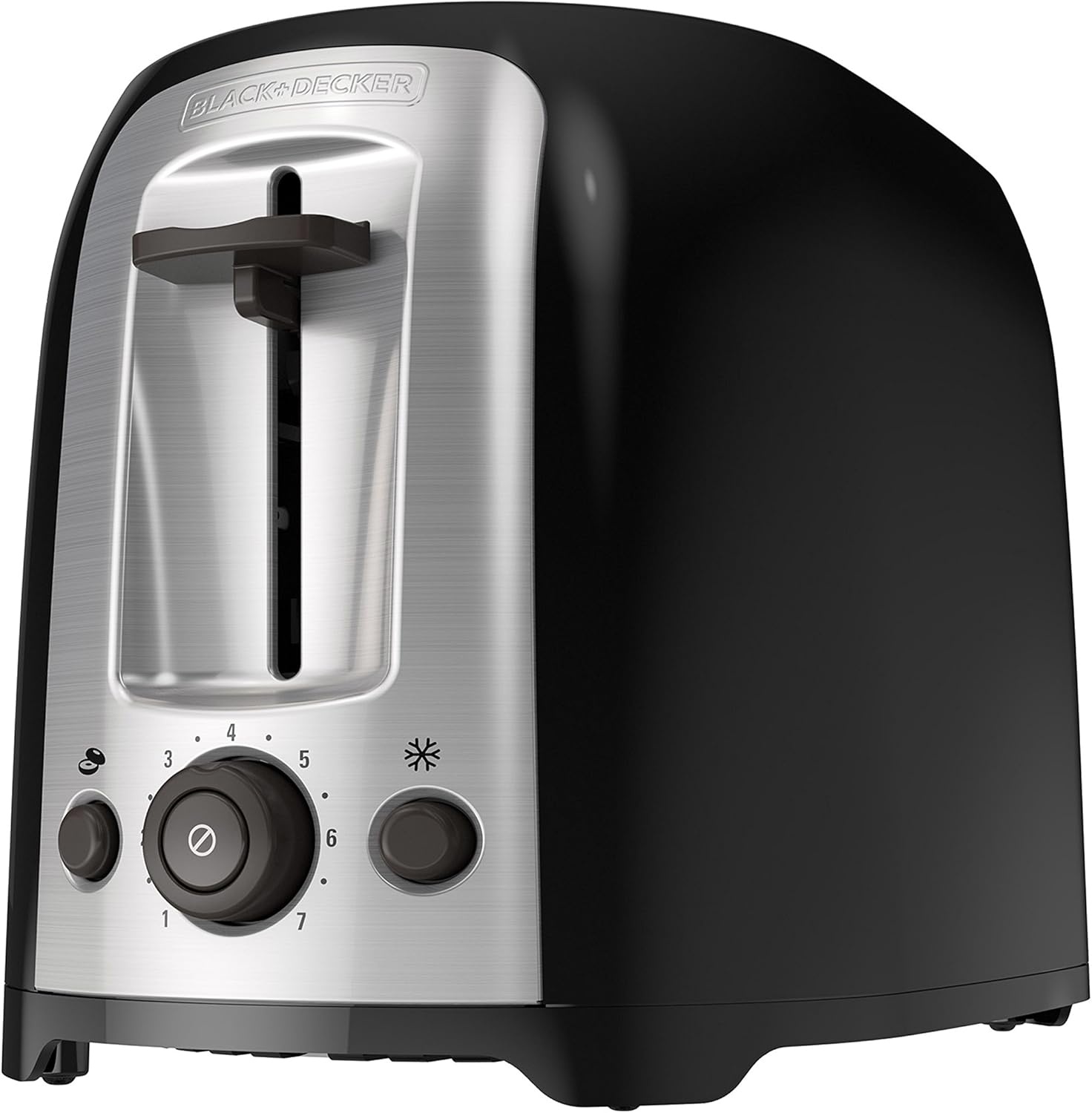 image:imageBLACKDECKER 4Slice Toaster Extra Wide Slots 7 Shade Settings 1400 Watts Frozen and Bagel Buttons Toast Shade Selector Extra LiftBlack