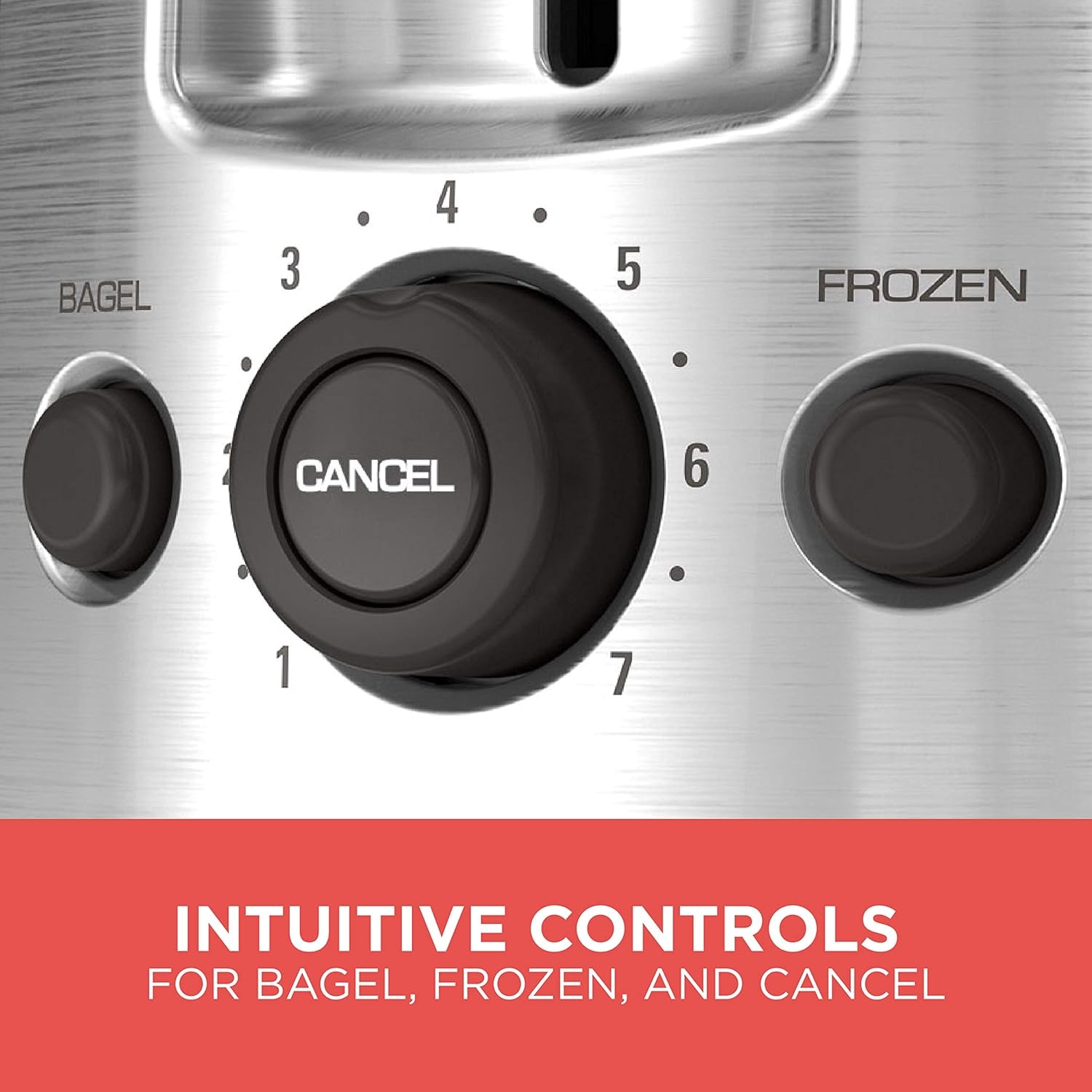 image:imageBLACKDECKER 4Slice Toaster Extra Wide Slots 7 Shade Settings 1400 Watts Frozen and Bagel Buttons Toast Shade Selector Extra LiftLight Black