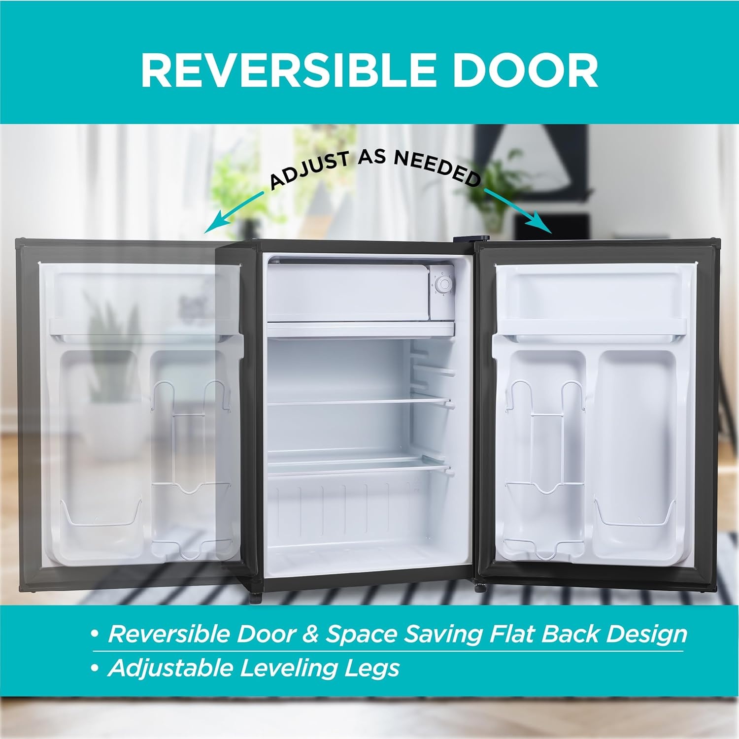 image:imageBLACKDECKER 43 Cu Ft Compact Refrigerator ENERGY STAR Certified Single Door Mini Fridge with Chiller Compartment Personal Fridge for Home or Dorm Room BCRK43V Stainless LookBlack