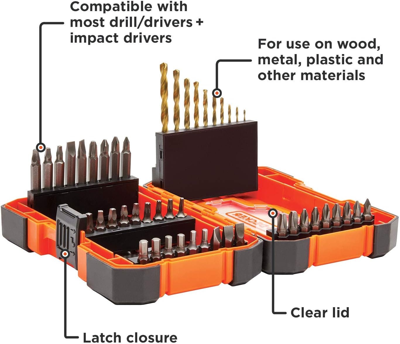 image:imageBLACKDECKER Screwdriver Bit SetDrill Bit Set 46Piece BDA46SDDD46Pieces
