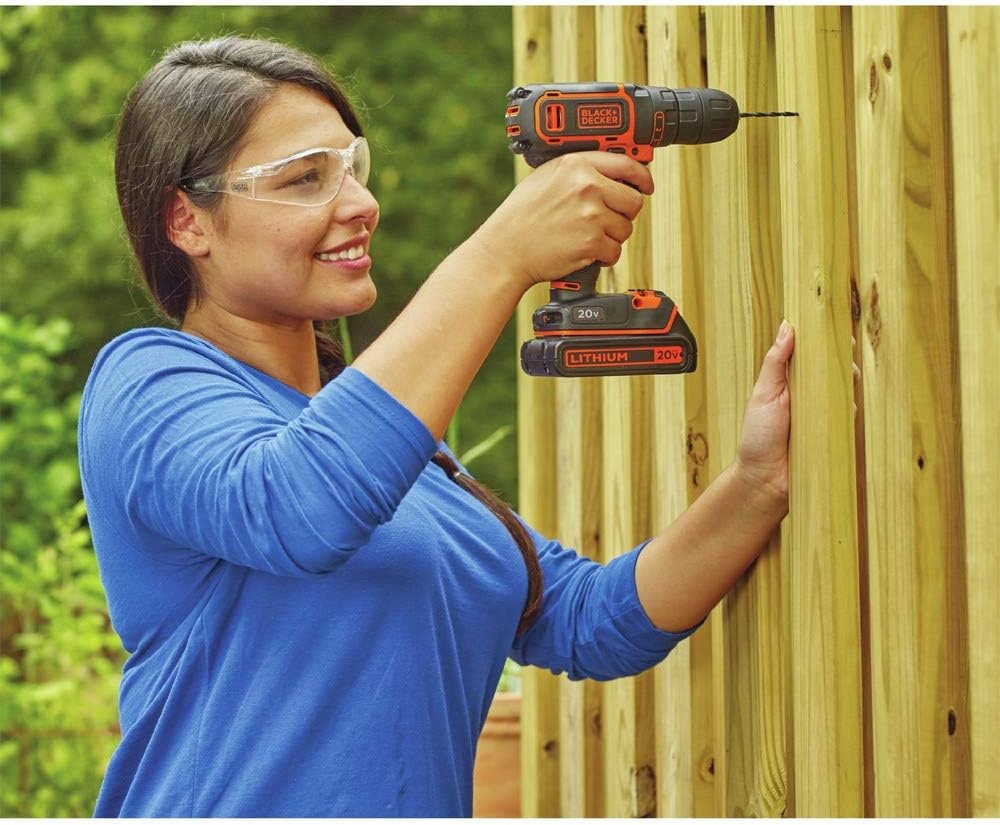 image:imageBLACKDECKER 20V MAX Cordless DrillDriver Kit with Battery Charger and Double Ended Bit BDCDD120CSpeed Drill