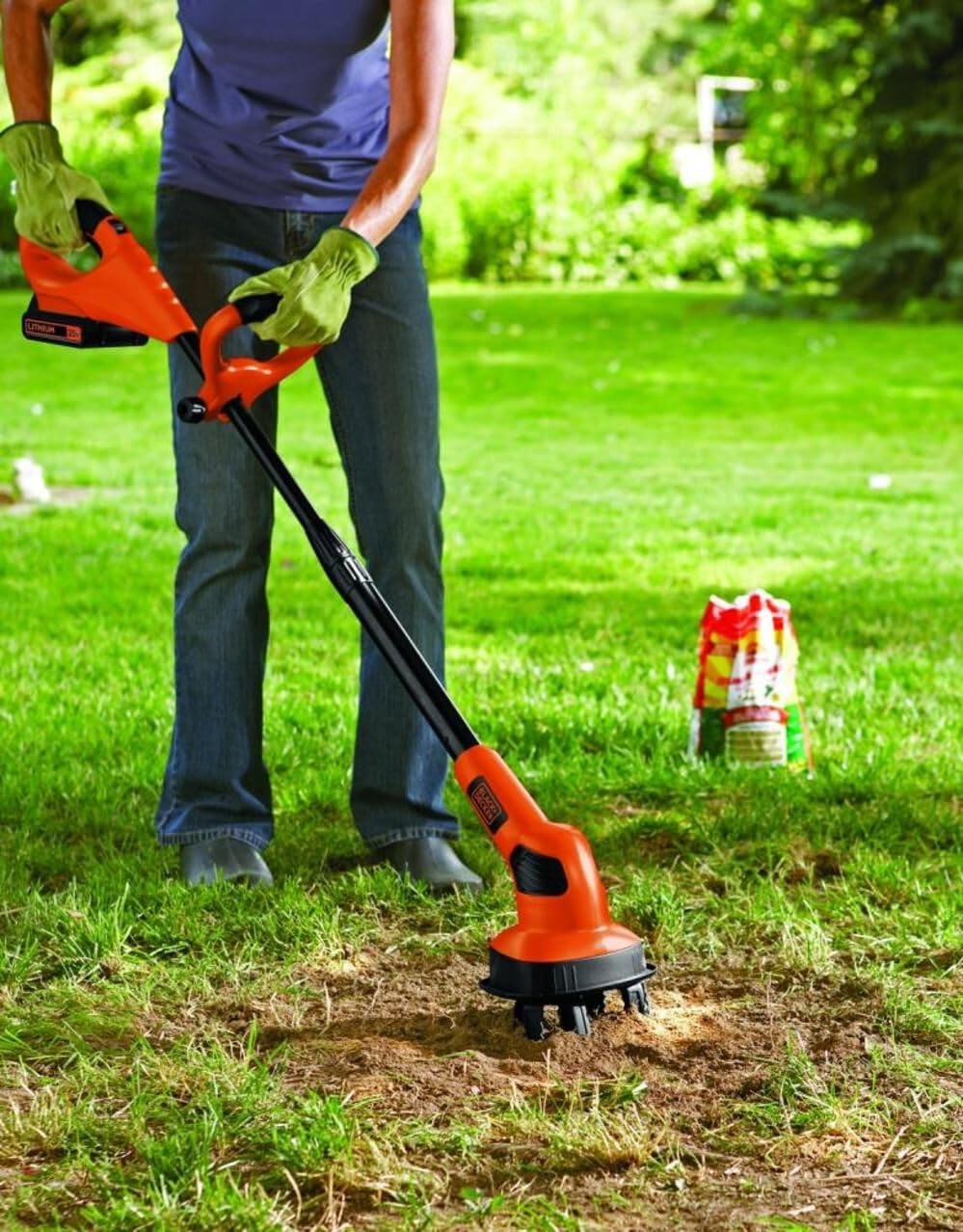 image:imageBLACKDECKER 20V MAX POWERCONNECT Cordless Garden Tiller Kit Tool Only LGC120B20V CultivatorTiller Tool Only