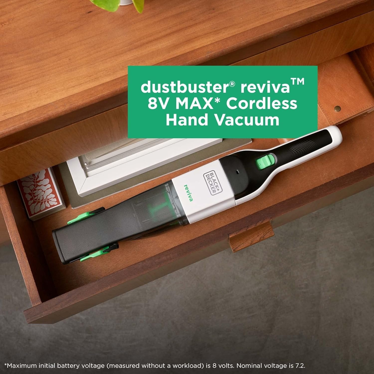image:imageBLACKDECKER 8V MAX reviva Handheld Vacuum Cordless Transparent Dustbowl REVHV8J40