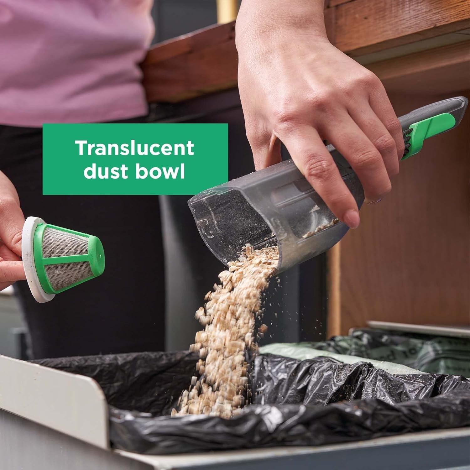 image:imageBLACKDECKER 8V MAX reviva Handheld Vacuum Cordless Transparent Dustbowl REVHV8J40