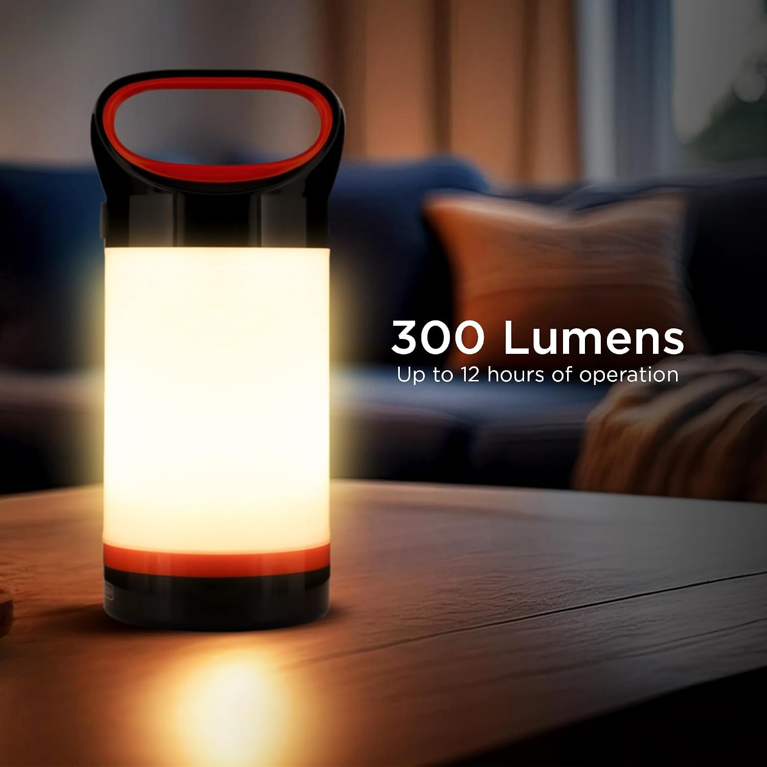 image:imageBLACKDECKER LED Lantern 300 Lumens 360 Flashlight for Camping with SOS Mode 12 Hours AA Battery Power Multiwhite Hook 5 Modes IP65 Waterproof Camping Essentials Tent Light Blackout SurvivalOne Pack