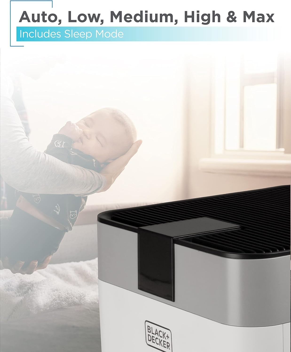 image:imageBLACKDECKER Air Purifier with UV Technology HEPA Air Purifier for Home Up To 1250 Sq Ft per 5 Air Changes 4Stage Filtration System with Anion Function BAPUV150 WhiteUp to 2520 square feet