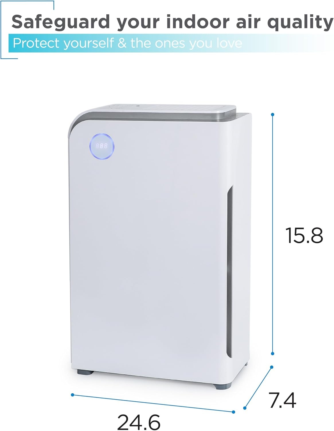 image:imageBLACKDECKER Air Purifier with UV Technology HEPA Air Purifier for Home Up To 1250 Sq Ft per 5 Air Changes 4Stage Filtration System with Anion Function BAPUV150 WhiteUp To 1250 Sq Ft