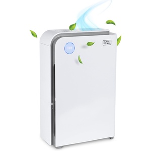 BLACK+DECKER Air Purifier with UV Technology, HEPA Air Purifier for Home Up To 1250 Sq. Ft. per 5 Air Changes, 4-Stage Filtration System with Anion Function, BAPUV150, White(Up To 1250 Sq. Ft.)